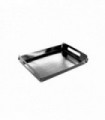 Bandeja cartón rectangular con asa negra 21,0 x 14,0 x 2,5 cm