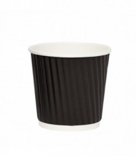 Vaso cartón ondulado negro 4 oz 12 cl