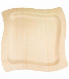 Plato de madera vague 23,0 x 23,0 cm