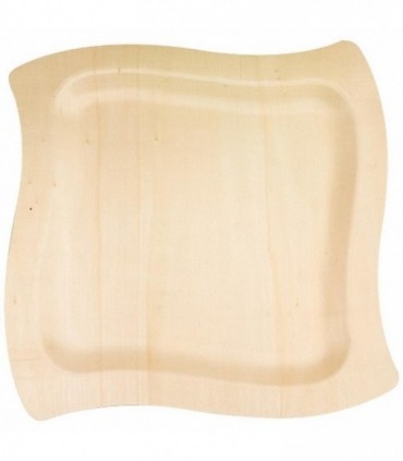 Plato de madera vague 23,0 x 23,0 cm