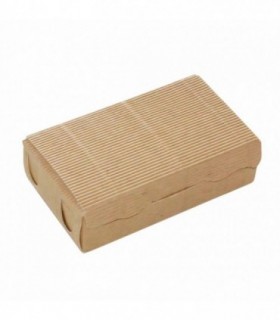 Caja bombones cartón microcanal rectangular kraft 14 x 8 x 3,5 cm