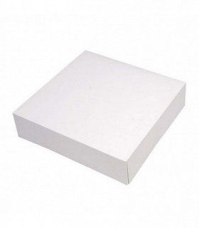 Caja cartón cuadrada blanca 35 x 35 x 5 cm