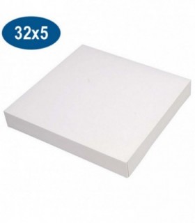 Caja cartón cuadrada blanca 32 x 32 x 5 cm