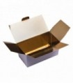 Caja cartón rectangular blanca con interior dorado 15 x 7,5 x 7 cm 50 cl