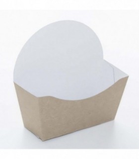 Envase bagel cartón kraft 12 x 4,6 x 12 cm
