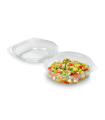 Envase de PLA tapa bisagra redondo Ø 16,2 x 17,0 x 6,3 cm 600 ml