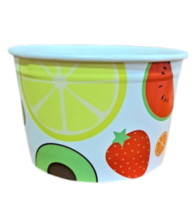 Tarrina helado cartón fresh fruits Ø 9,2/7,5 x 5,6 cm 18 cl