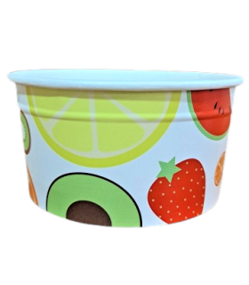 Tarrina helado cartón fresh fruits Ø 8,4/7,2 x 4,4 cm 15 cl