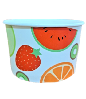 Tarrina helado cartón fresh fruits Ø 10,0/8,6 x 6,3 cm 30 cl