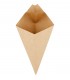 Cono fritos con pestaña para salsas - Cartón kraft 16 x 27 cm - 250 g