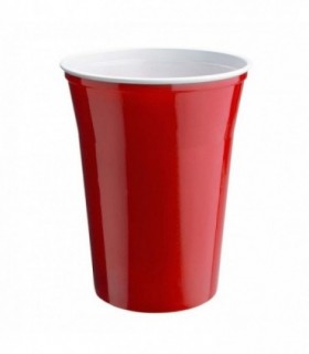 Vaso ps party cup bicolor rojo-blanco 55 cl