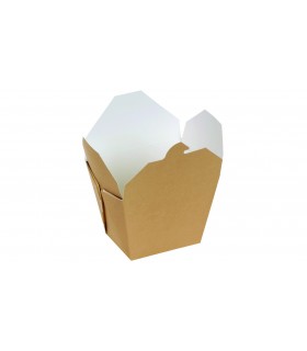 Envase para comida de cartón Kraft PLA 8,5 x 6,5 x 9 cm 70 cl