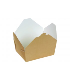 Envase para comida de cartón Kraft PLA 16 x 9 x 6 cm 100 cl