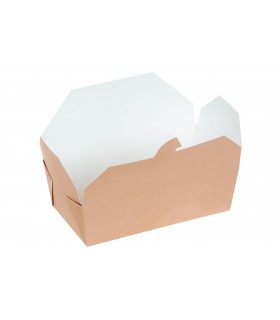 Envase para comida de cartón Kraft PLA 15.2 x 12 x 6.5 cm 130 cl