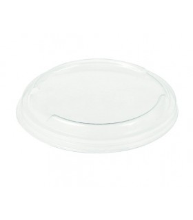 Tapa plana PLA transparente para vaso de postre de Ø12.1 cm