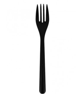 Tenedor rígido ps negro 17,5 cm