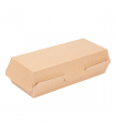 Envase para panini- bocadillo de cartón Nano-micro rectangular kraft 26 .5 x 12.2 x 7 cm
