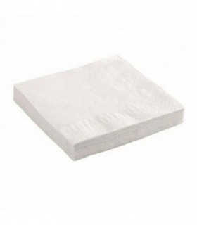 Servilleta celulosa blanca 2 capas plegado 1/4 cenefa 30 x 30 cm