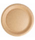 Plato de cartón compostable redondo kraft Ø 18,0 cm