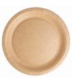 Plato de cartón compostable redondo kraft Ø 22,0 cm