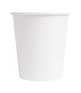 Vaso compostable de cartón water based blanco 8 oz / 240 ml Ø 8,0/5,6 x 9,2 cm