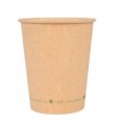 Vaso compostable de cartón kraft water base 8 oz / 240 ml Ø 8,0/5,6 x 9,2 cm