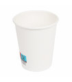 Vaso de cartón blanco 8 oz / 240 ml Ø 8,0/5,6 x 9,2 cm 280 + PE 18 g/m²