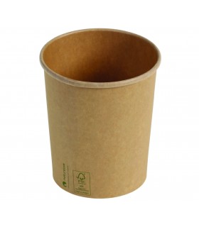 Envase sopa cartón redondo kraft con PLA Ø 9.8 X 10.2 cm 48 cl