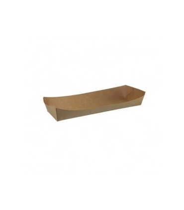 Barquilla hotdog de cartón kraft 21,2 x 6,4 x 3,2 cm
