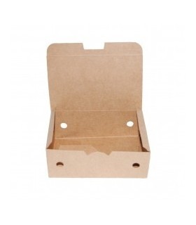 Caja para fritos rectangular kraft 11,4 x 7,3 x 4,5 cm 375 ml