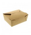 Caja americana estanca de folding reciclado rectangular kraft 11,2 x 9 x 6,5 cm 800 ml