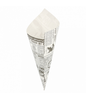 Cono para fritos de pergamino antigrasa blanco 42 x 29 cm "Times" 400 gr