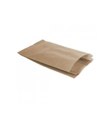 Bolsa papel antigrasa kraft 12 + 6 x 20 cm
