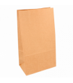 Bolsa SOS de papel kraft natural 14 + 8 x 24 cm 70 gr/m2