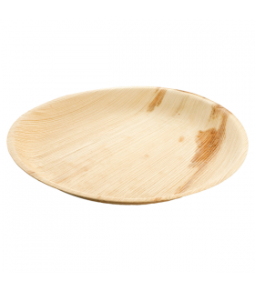 Plato de hoja de palma redondo Ø 30,0 x 3,0 cm