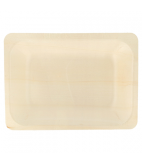 Bandeja de madera rectangular 19,5 x 14,0 x 3,0 cm