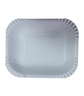 Bandeja cartón rectangular blanca 16,0 x 10,0 cm