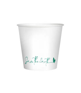 Vaso de cartón blanco 4 oz / 120 ml Ø 6,2 x 6 cm 190 + PE 18 g/m²