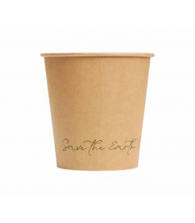 Vaso de cartón kraft 4 oz / 120 ml Ø 6,2 x 6 cm 190 + PE 18 g/m²