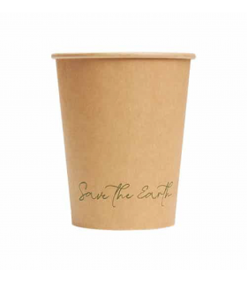 Vaso de cartón kraft 7 oz / 210 ml Ø 7,3 x 7,6 cm 210 + PE 18 g/m²