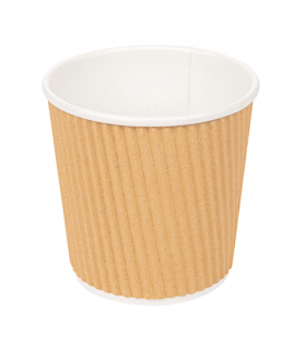 Vaso cartón ondulado kraft Ø 6.2/4.5 x 6 cm 4 oz 12 cl
