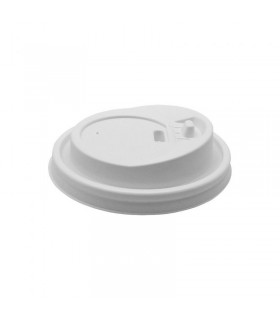 Tapa cierre antiderrame PS blanca Ø 8,0 cm (para vasos de 8 y 12 oz)