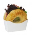 Envase bagel cartón blanco 12 x 4,6 x 12 cm
