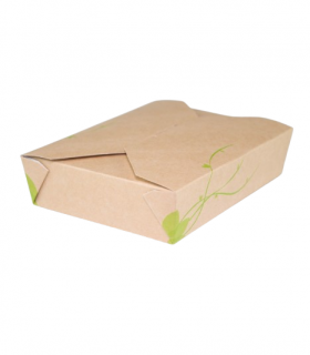 Caja americana estanca kraft 330 + PE 18 g/m² 16,0/15,0 x 12,0/10,5 x 4,0 cm 65 cl