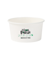 Tarrina de cartón redonda blanca para helado 230 + PE 32 g/m² Ø 7,3 x 4,5 cm 4 oz / 12 cl