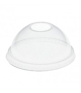 Tapa cúpula con agujero rPET transparente para 616.003 - 616.004 - 616.103 y 616.104 Ø 9,5 cm