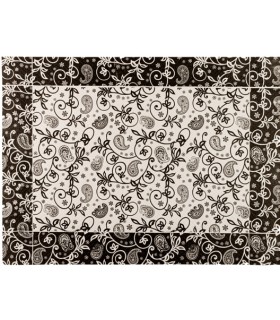 Mantel de papel individual blanco 30,0 x 40,0 cm 45 g/m² "Cachemir negro"