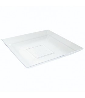 Mini plato PS transparente reutilizable "Praktico" 9,0 x 9,0 x 1,5 cm 70 ml