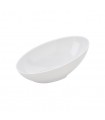 Mini bol PS blanco reutilizable "Oval" 8,0 x 5,4 x 3,2 cm 60 ml