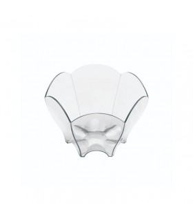 Mini bol PS transparente reutilizable "Tulip" 7,0 x 6,5 x 4,5 cm 70 ml